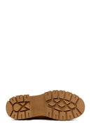 Woman Camel Lace-Up Thick-Soled Suede Casual Shoes | Derimod