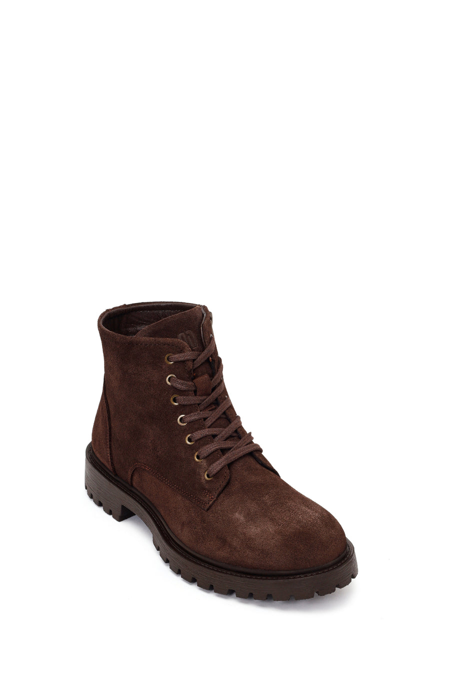 Male Brown Zip Closure Suede Boots