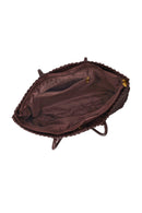 Women's Brown Braided Charm Shoulder Bag | Derimod