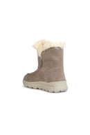 Geox Women's Beige Spherica Suede Leather Boots | Derimod