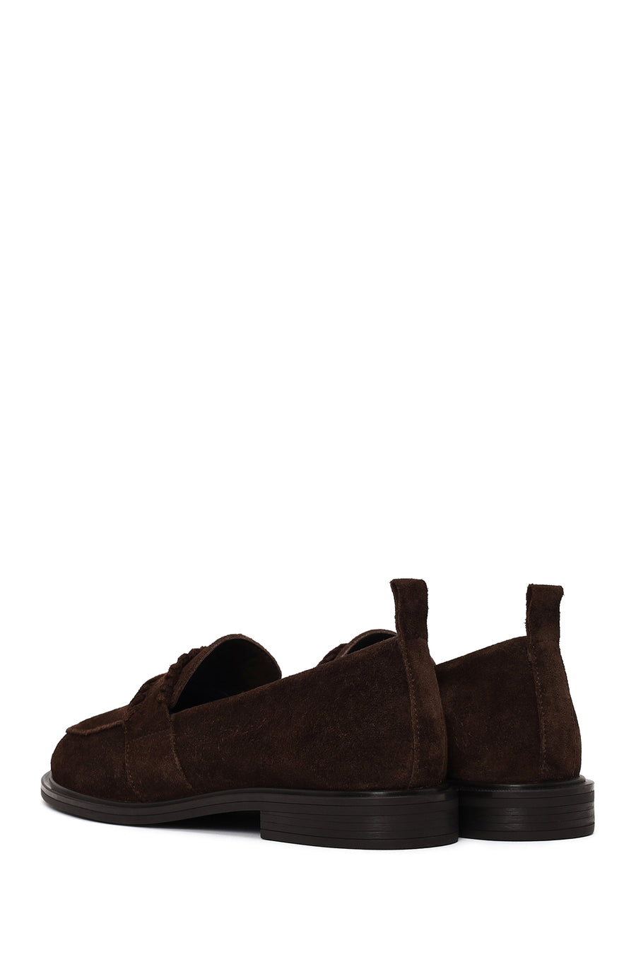 Woman Brown Suede Masculine Loafer