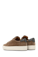 Woman Beige Lace-Up Suede Leather Sneaker | Derimod