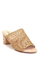 Women's Straw Heeled Slippers | Derimod