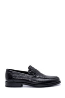 Men's Leather Crocodile Patterned Loafer | Derimod