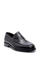 Men's Leather Crocodile Patterned Loafer | Derimod