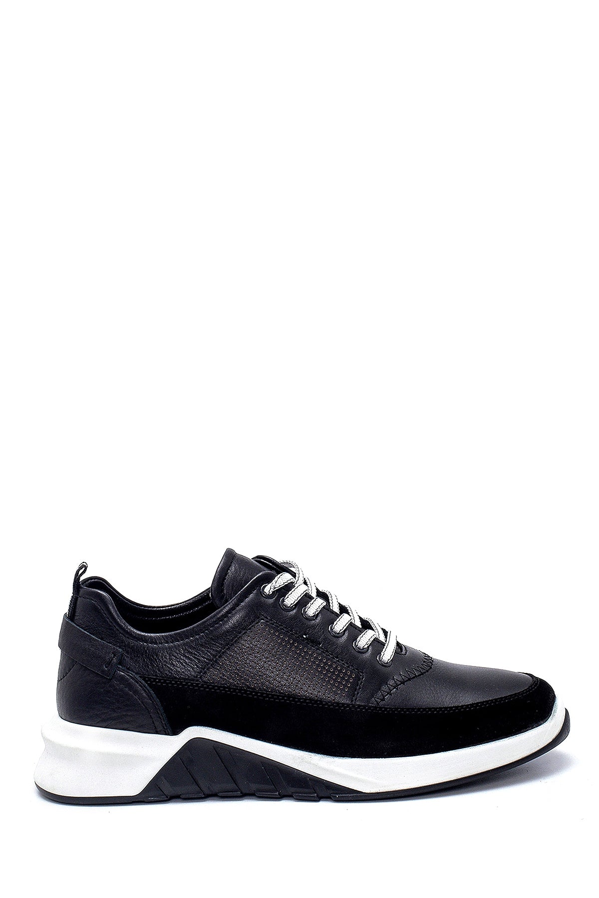Men's Suede Detailed Leather Sneaker 21SFD614414 | Derimod