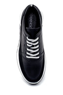 Men's Suede Detailed Leather Sneaker | Derimod