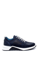 Men's Suede Detailed Leather Sneaker | Derimod