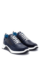 Men's Suede Detailed Leather Sneaker | Derimod