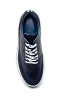 Men's Suede Detailed Leather Sneaker | Derimod
