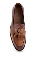 Men's Leather Tassel Detailed Loafer | Derimod