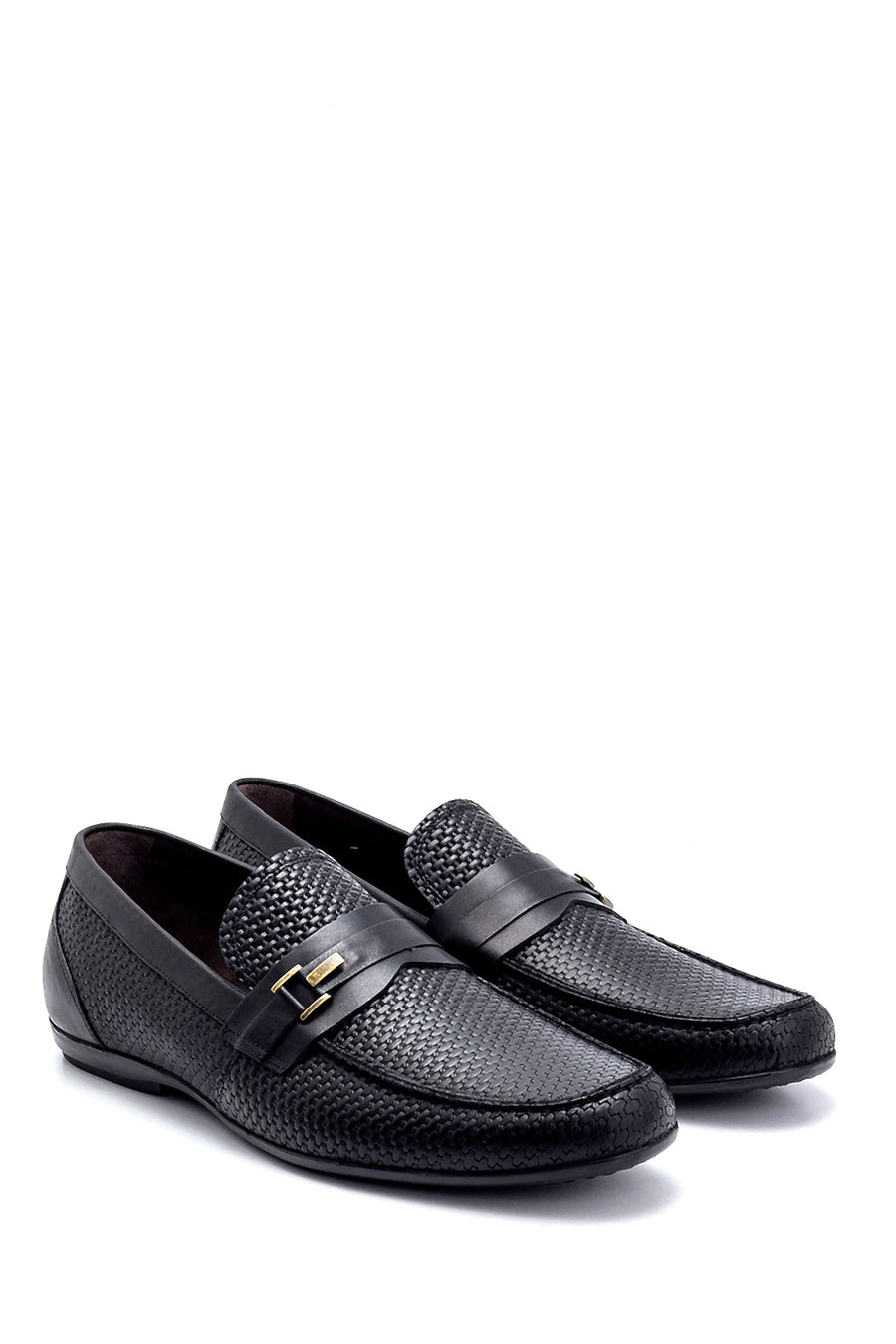 Men's Leather Print Detailed Loafer