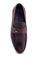 Men's Leather Print Detailed Loafer | Derimod