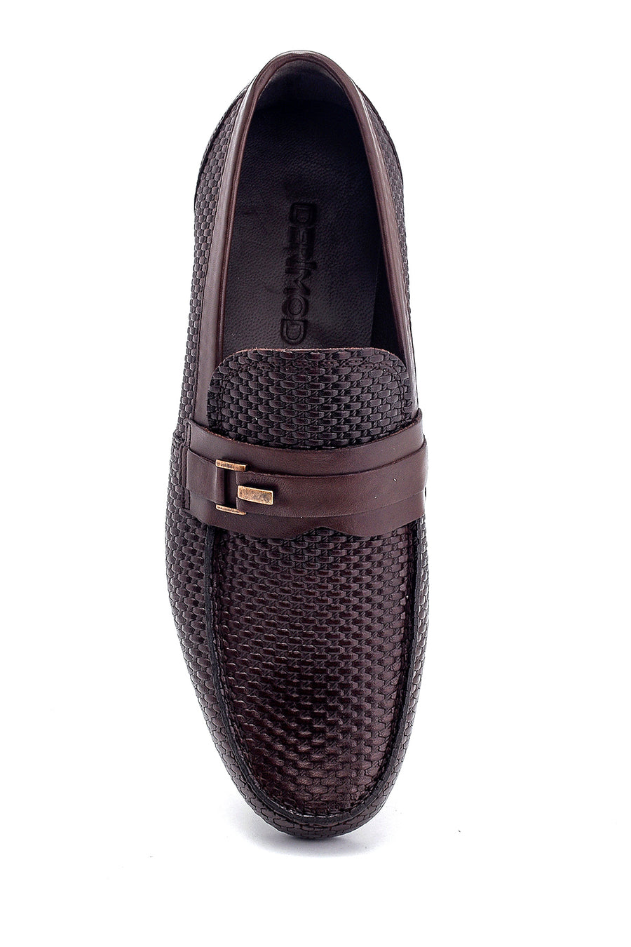 Men's Leather Print Detailed Loafer