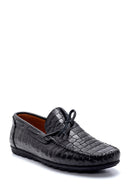 Men's Leather Crocodile Patterned Loafer | Derimod