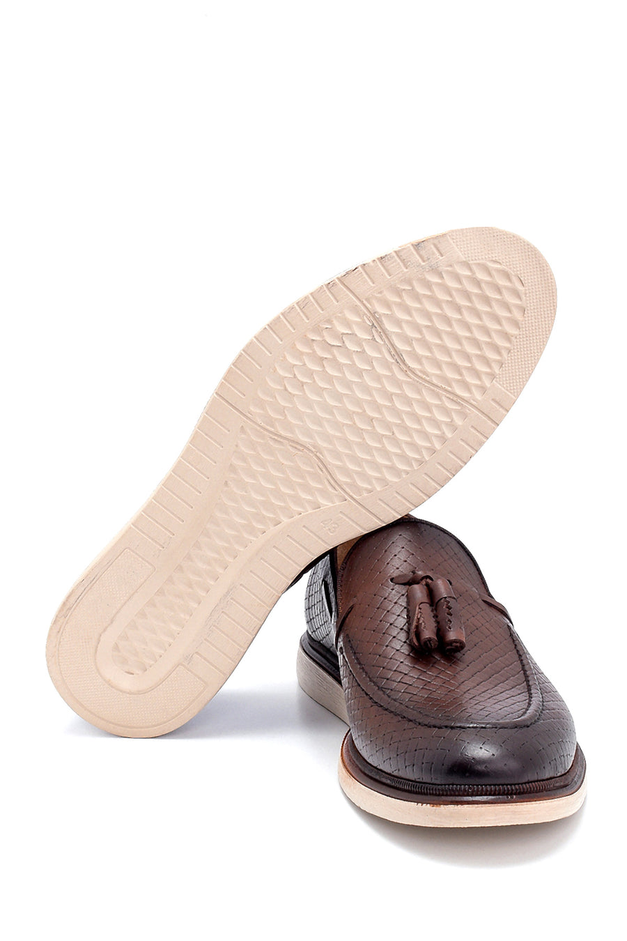 Erkek Deri Baskılı Casual Loafer