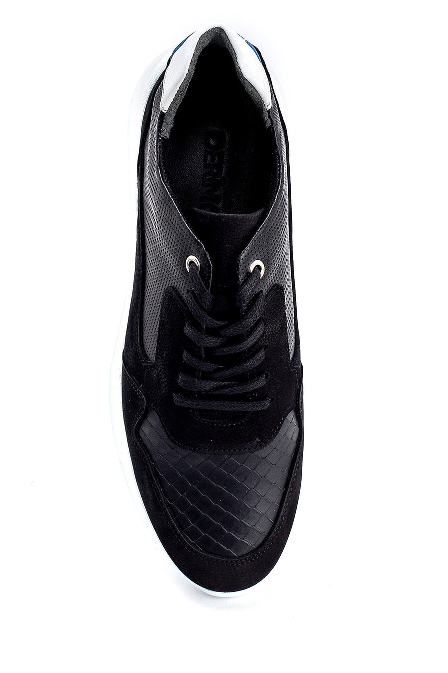 Erkek Süet Detaylı Deri Sneaker