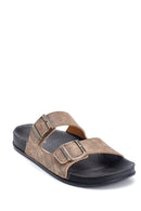 Men's Comfort Leather Slippers | Derimod