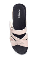 Women's Wedge Heeled Casual Slippers | Derimod