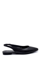Women's Black Open Back Daily Ballet Flats | Derimod