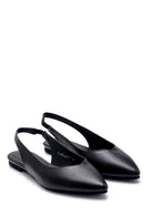 Women's Black Open Back Daily Ballet Flats | Derimod