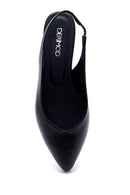 Women's Black Open Back Daily Ballet Flats | Derimod