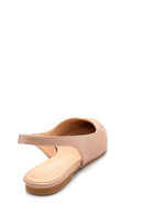 Women's Beige Open Back Daily Ballet Flats | Derimod