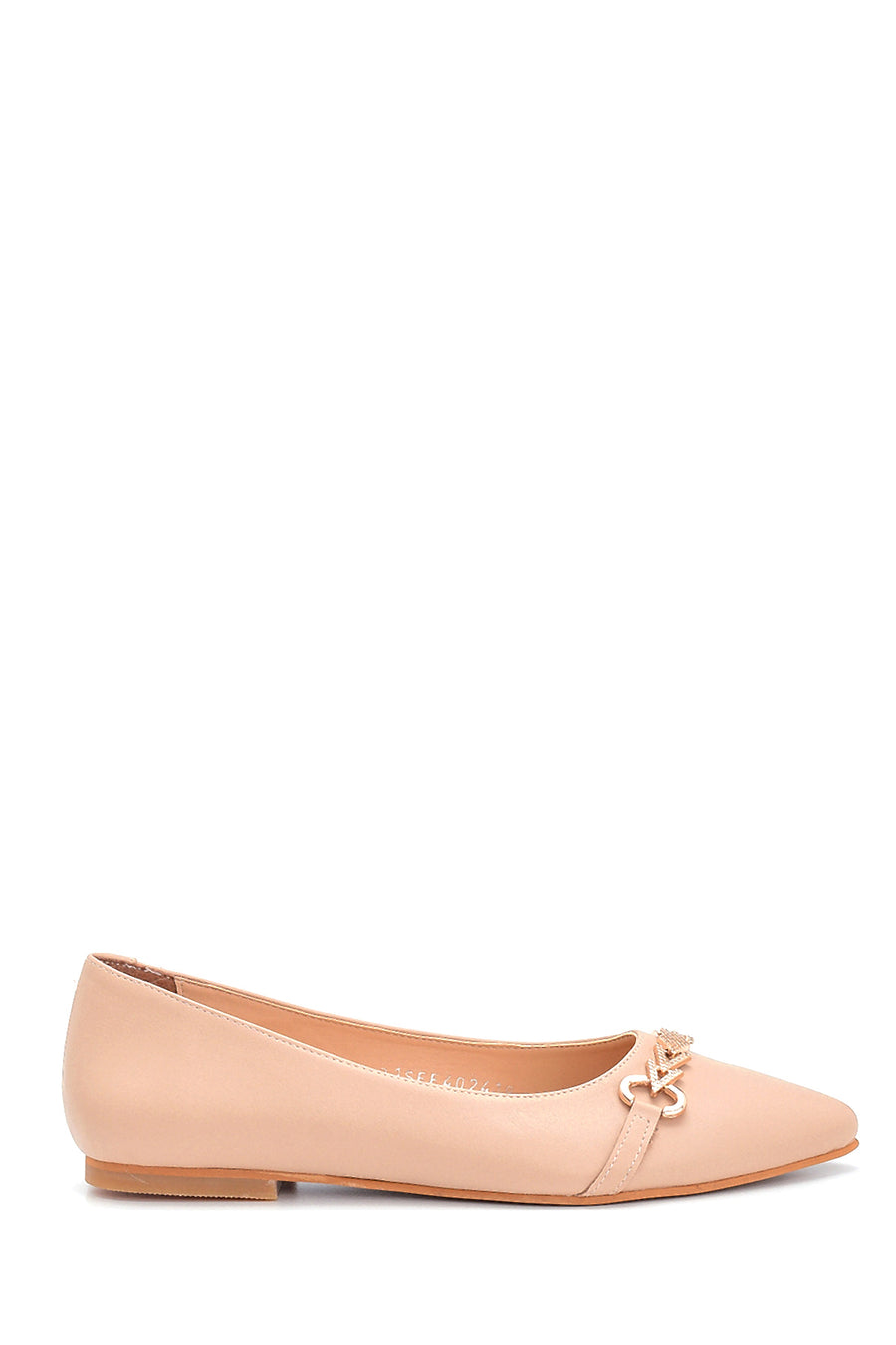 Women's Beige Buckle Ballerinas 21SFE402418 | Derimod