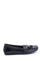 Women's Crocodile Patterned Tassel Loafer | Derimod
