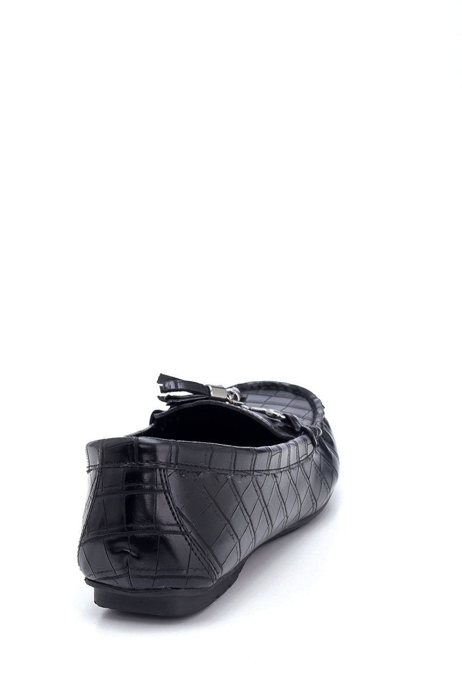 Women's Crocodile Patterned Tassel Loafer