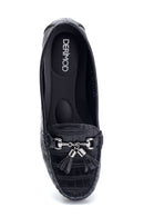 Women's Crocodile Patterned Tassel Loafer | Derimod
