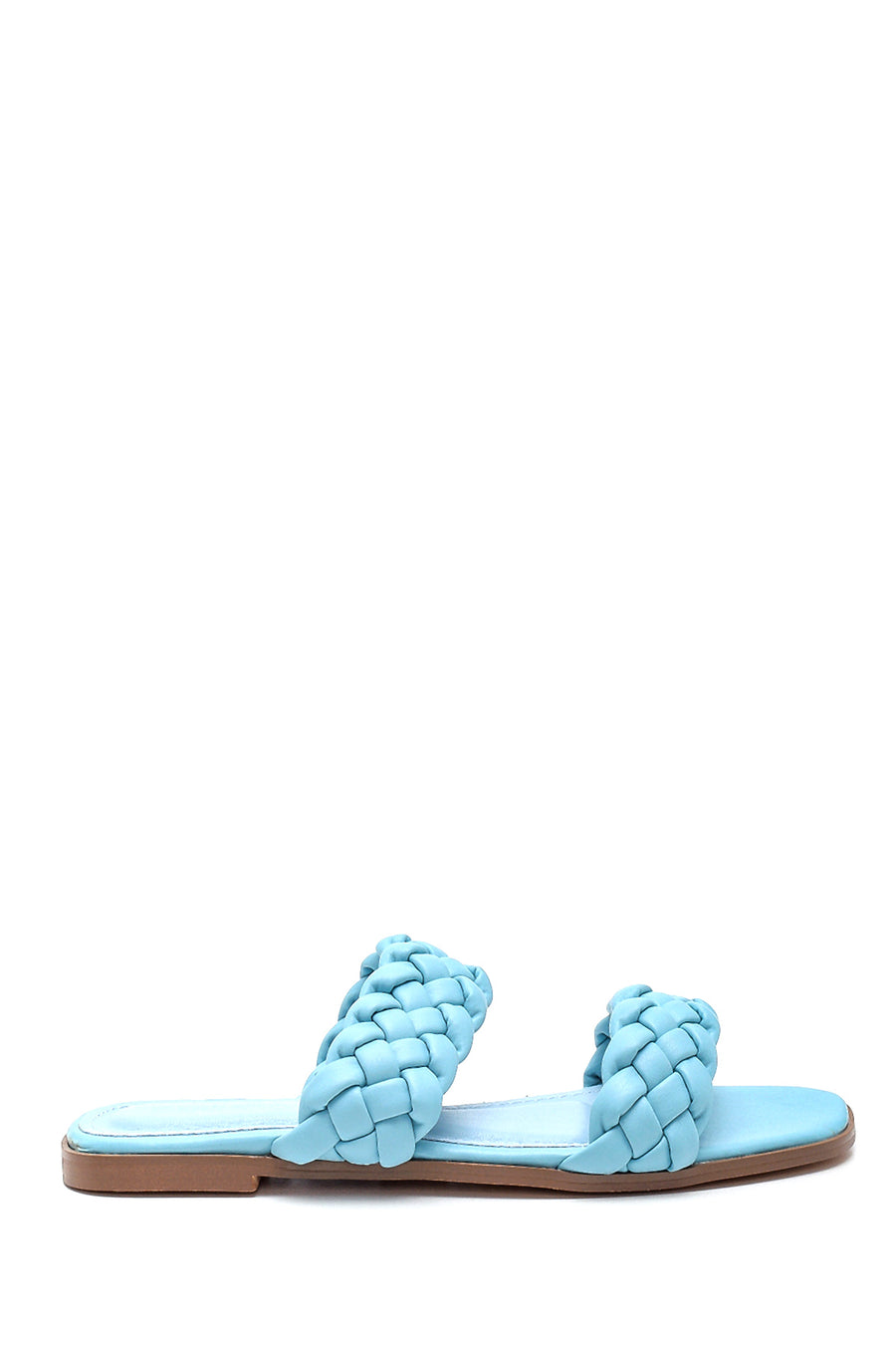 Women's Blue Braided Slippers 21SFE450429 | Derimod