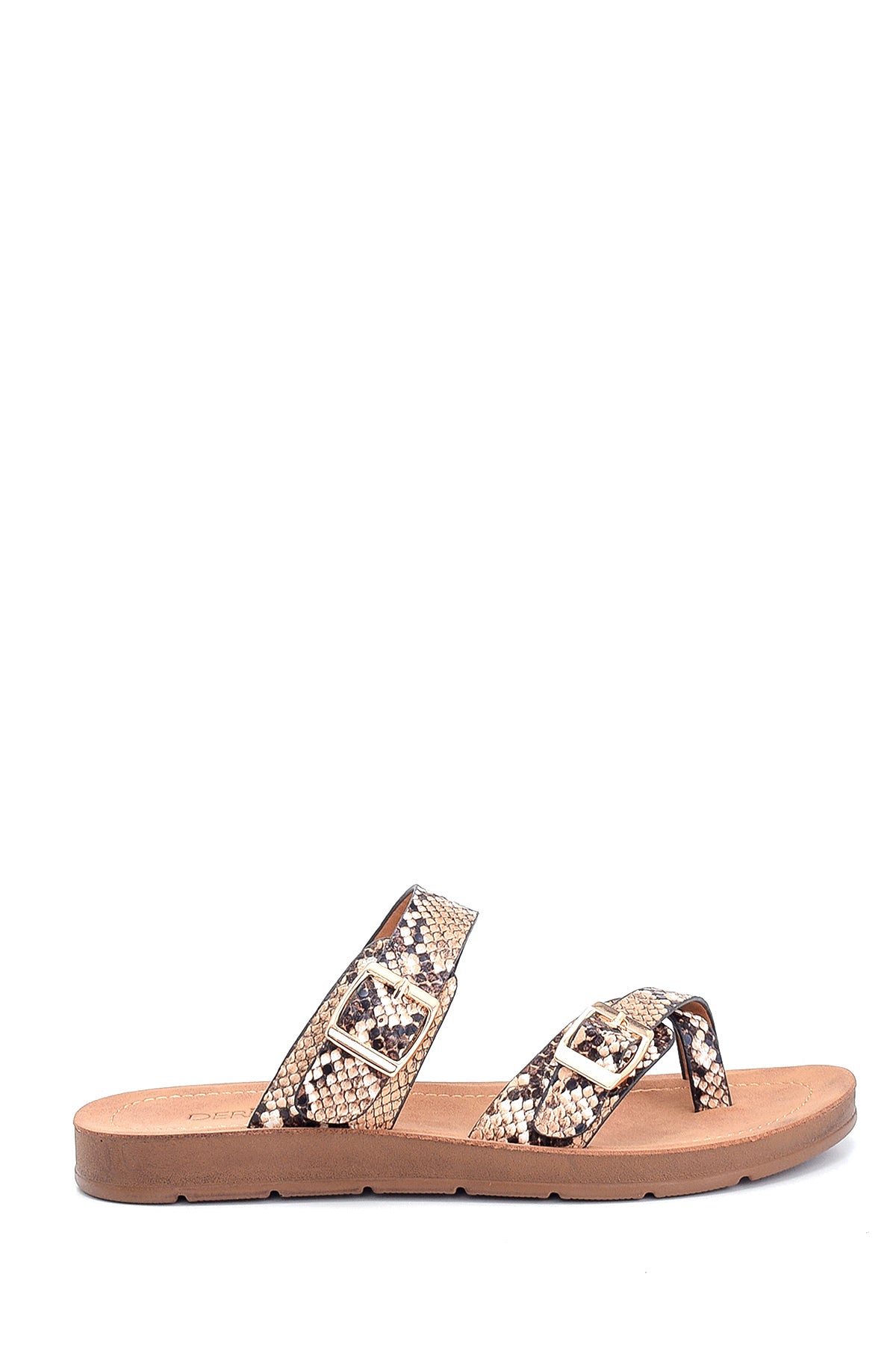 Women's Snake Printed Casual Slippers 21SFE460240 | Derimod
