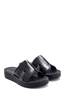 Women's Casual Crocodile Patterned Slippers | Derimod