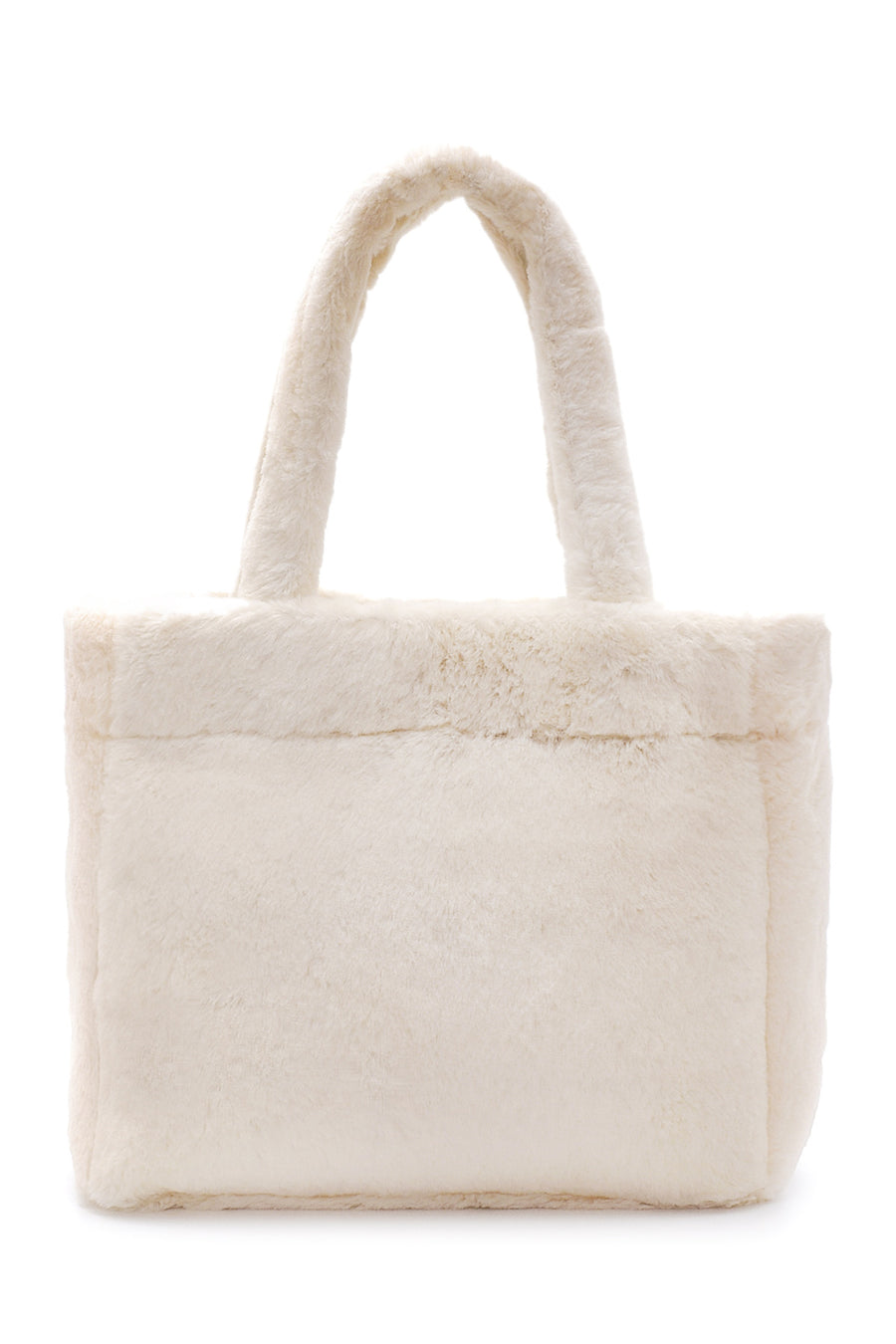 Women's Cream Plush Shoulder Bag