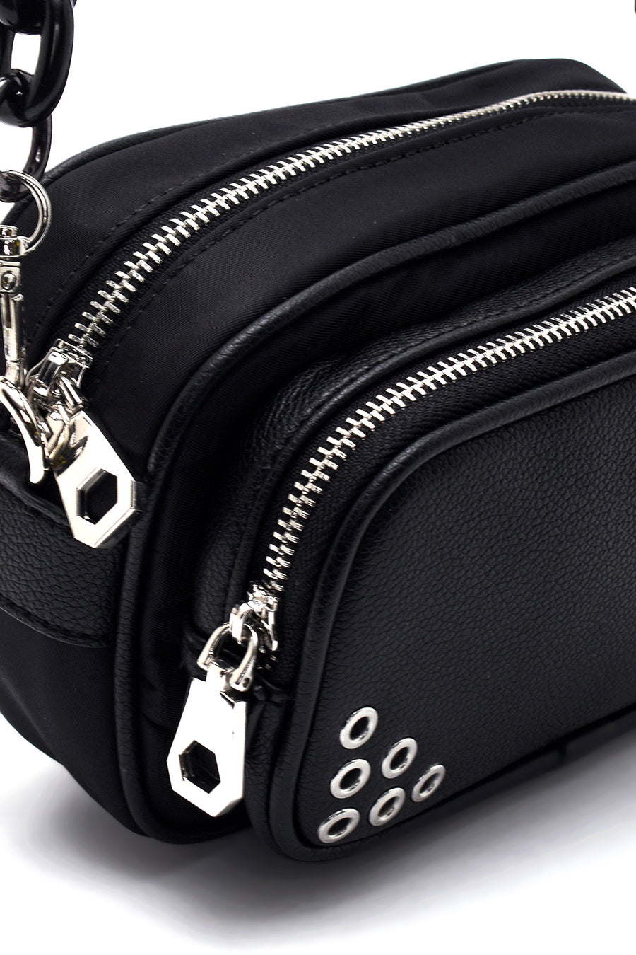 Women's Metal Detailed Crossbody Bag