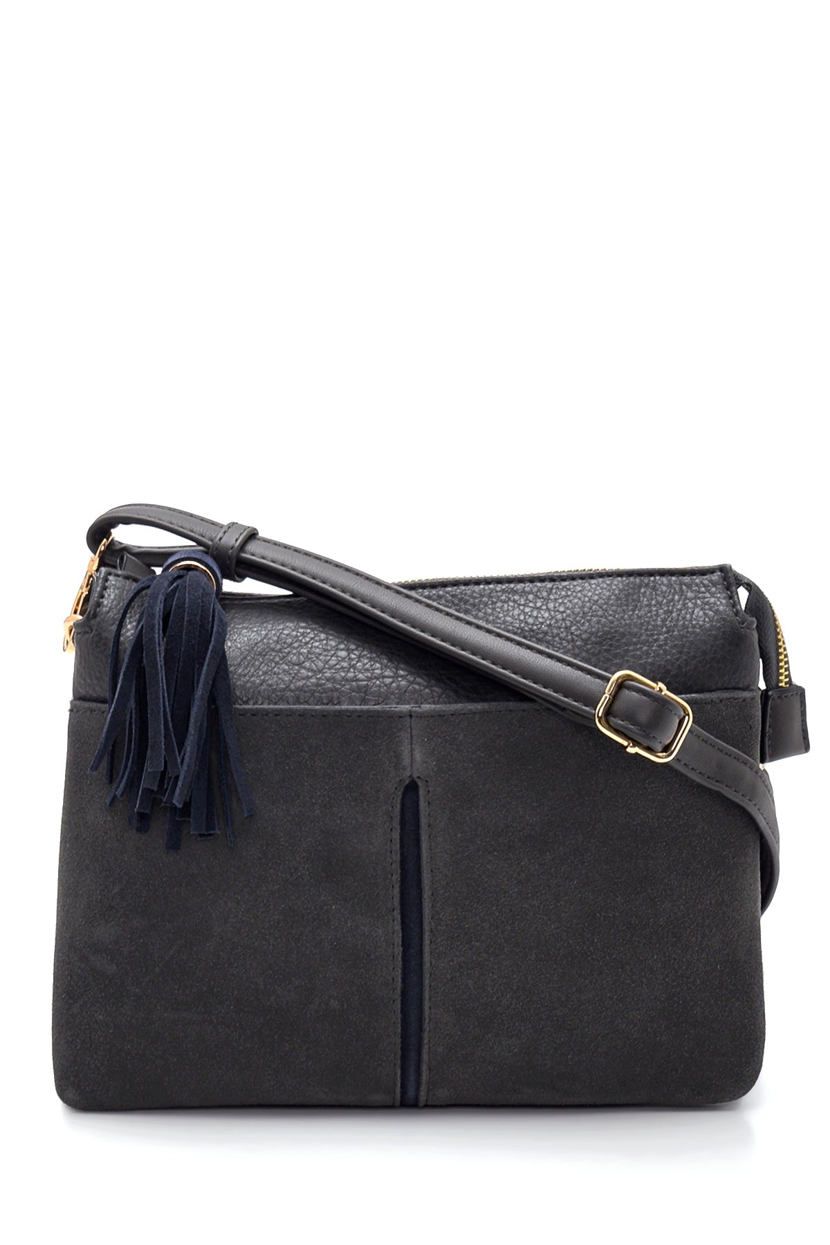 Women's Suede Detailed Crossbody Bag 21WBD247914 | Derimod