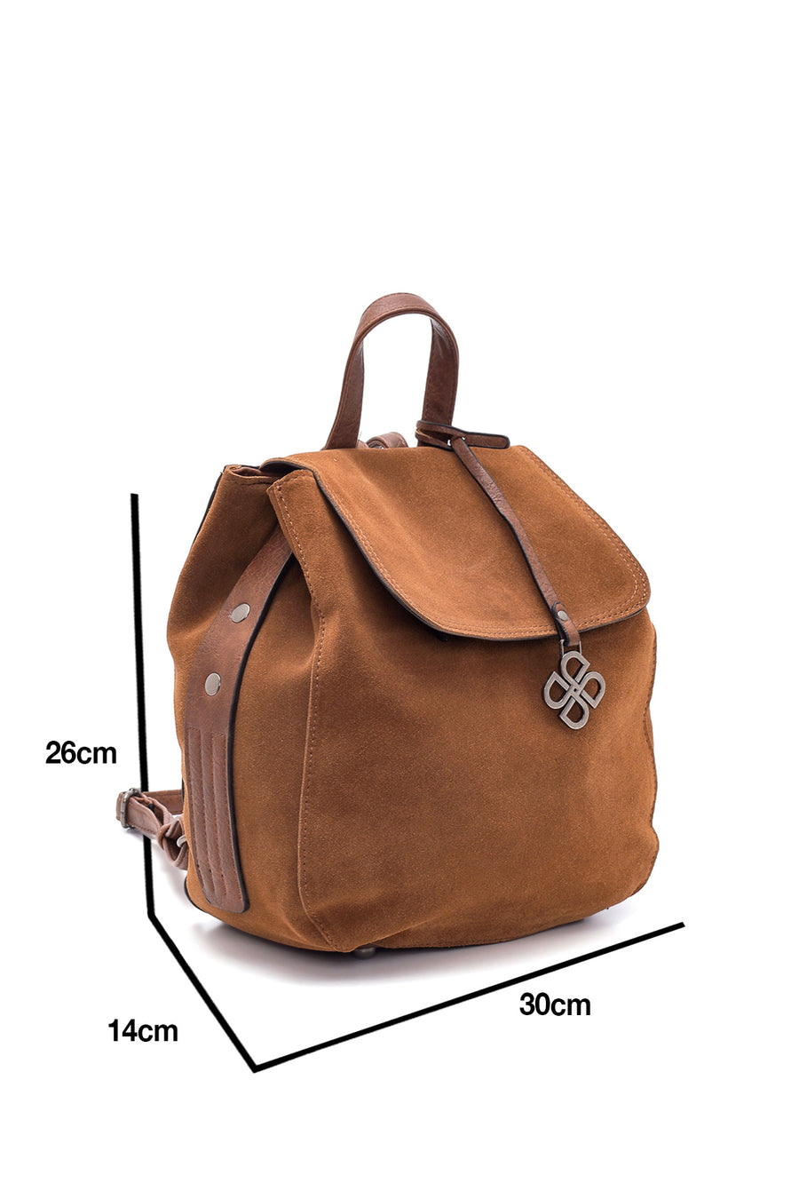 Women's Tan Suede Backpack