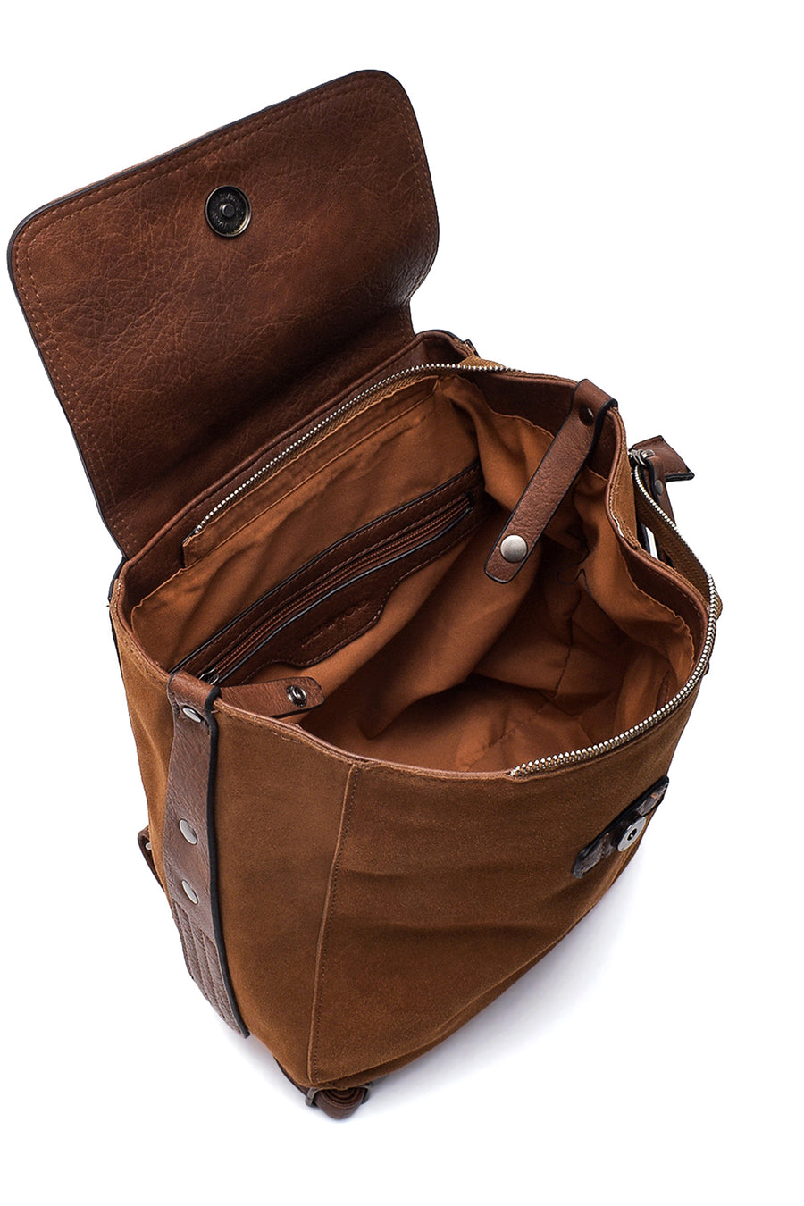 Women's Tan Suede Backpack