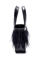 Women's Feathered Snake Patterned Derimod X Whenever Company Mini Hand Bag | Derimod