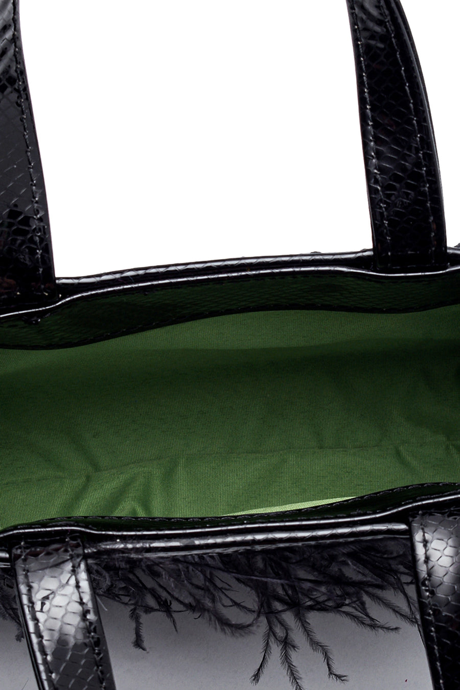 Women's Feathered Snake Patterned Derimod X Whenever Company Mini Hand Bag