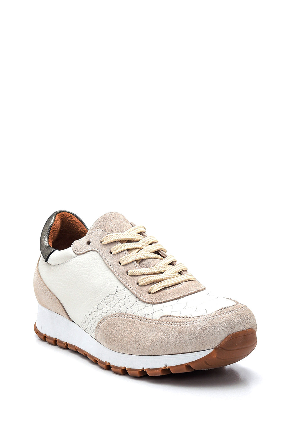 Kadın Deri Desenli Sneaker