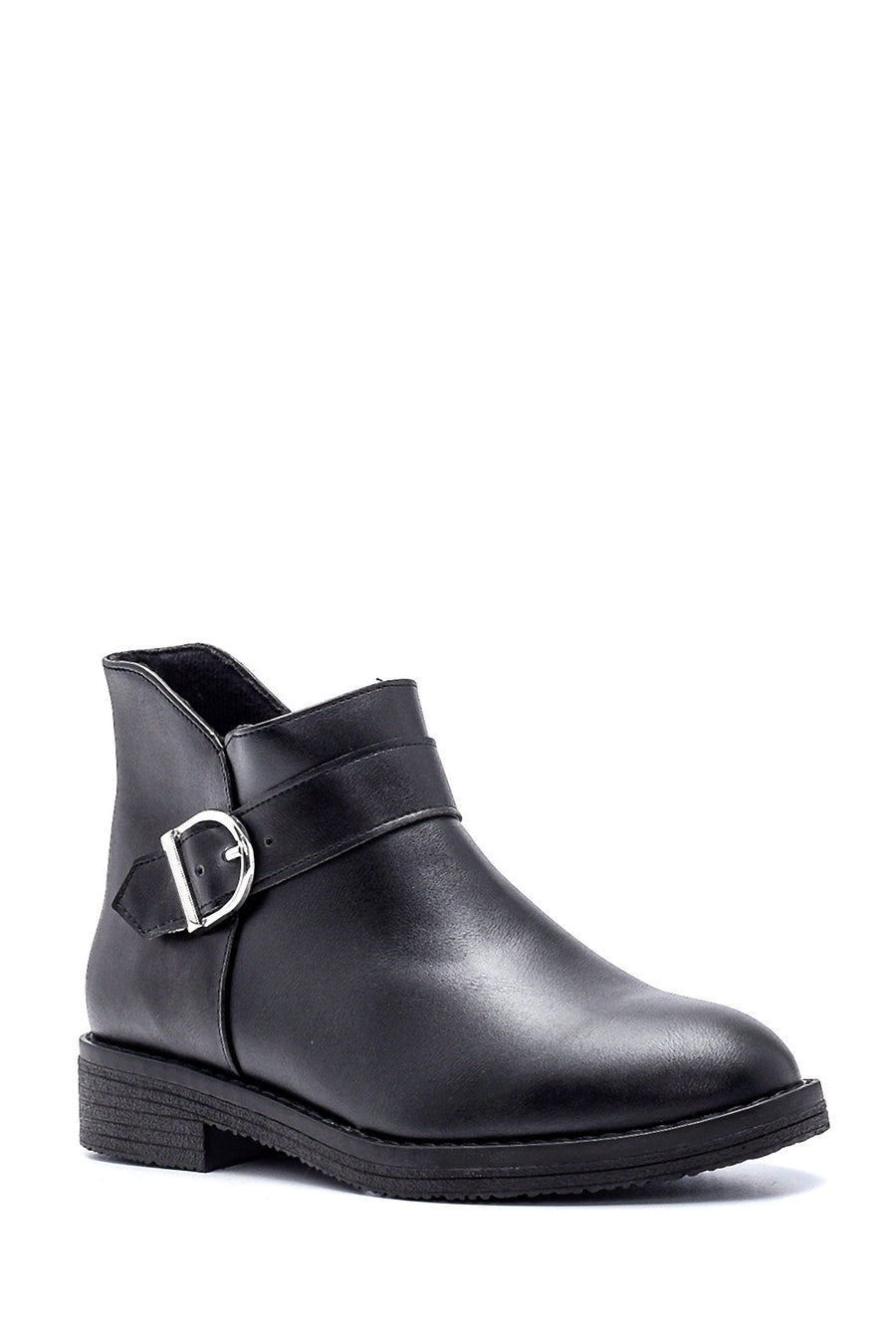 Women's Buckle Detailed Boots