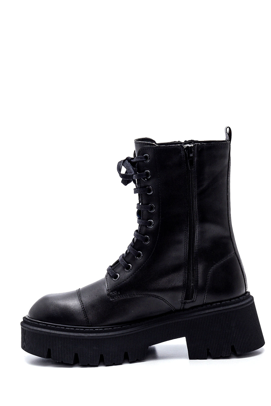 Women's Zippered Thick Soled Boots
