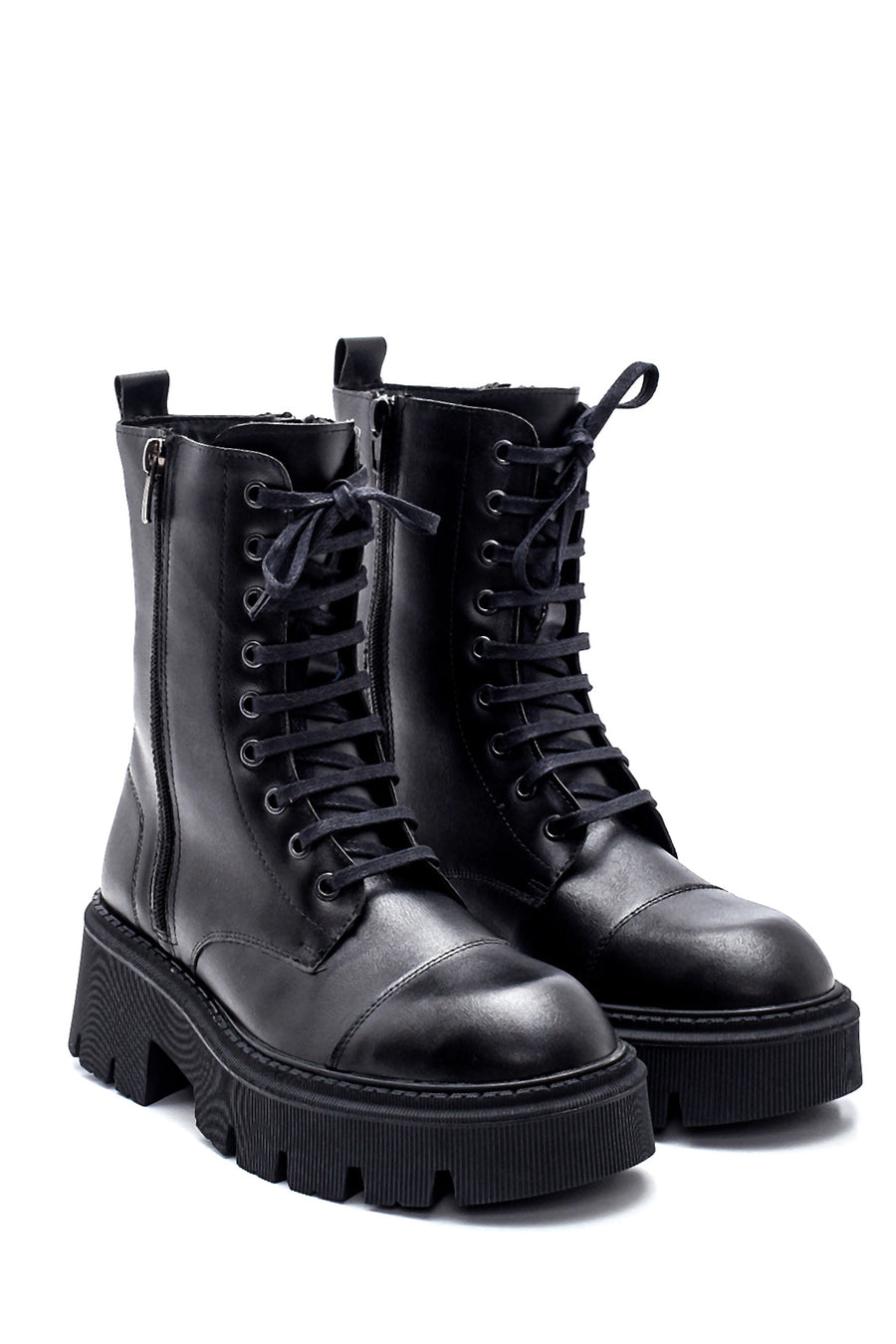 Women's Zippered Thick Soled Boots