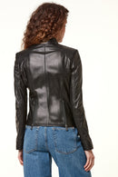 Venice Women's Black Leather Jacket | Derimod