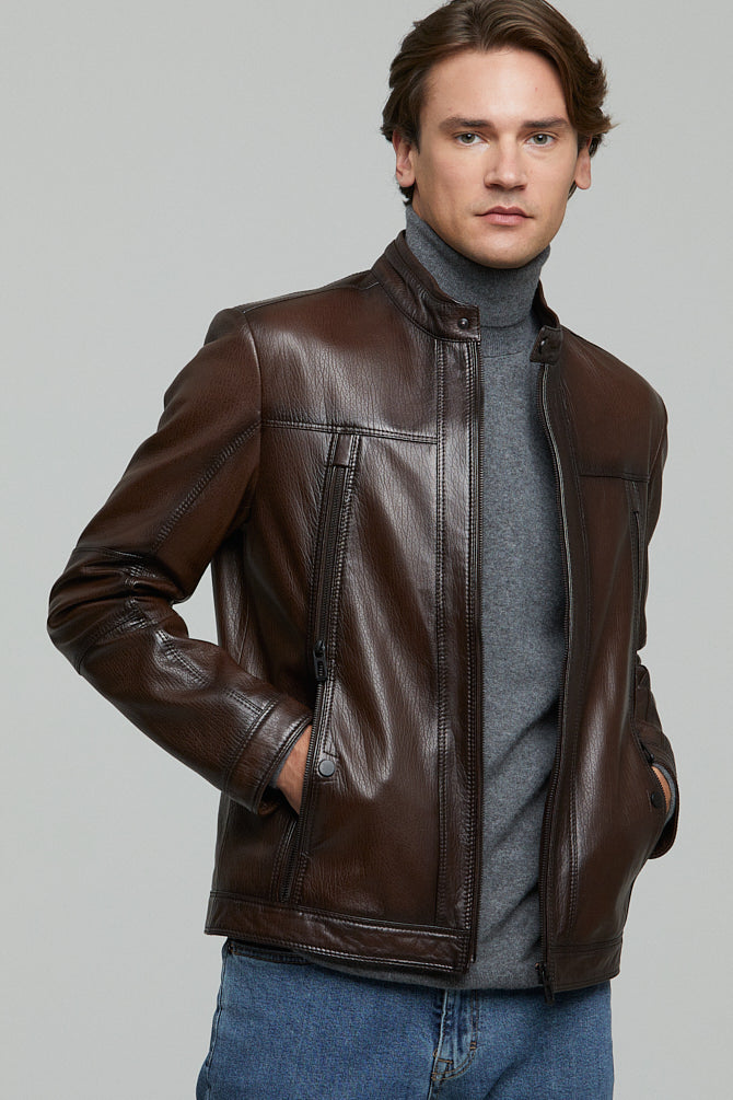 Butler Men's Leather Jacket 21WGD6421BT | Derimod