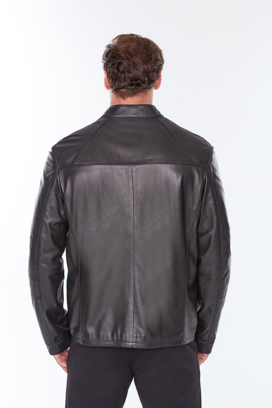 Neymar(Plus) Men's Black Leather Jacket
