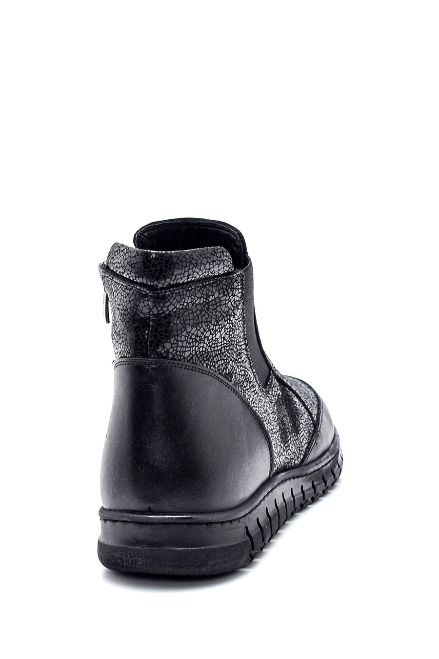 Women's Black Leather Comfort Boots