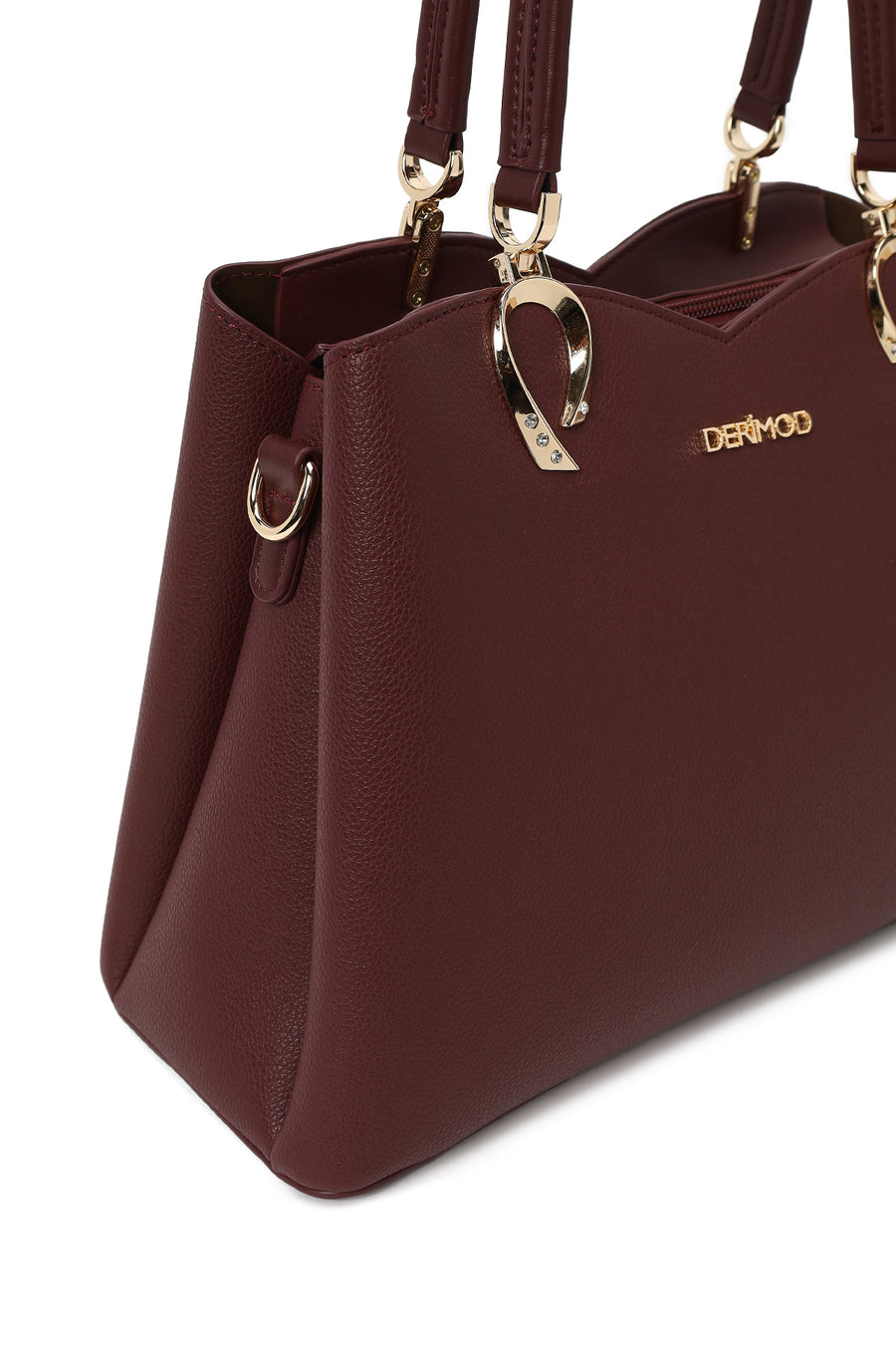 Woman Burgundy Long-Strap Shoulder Bag